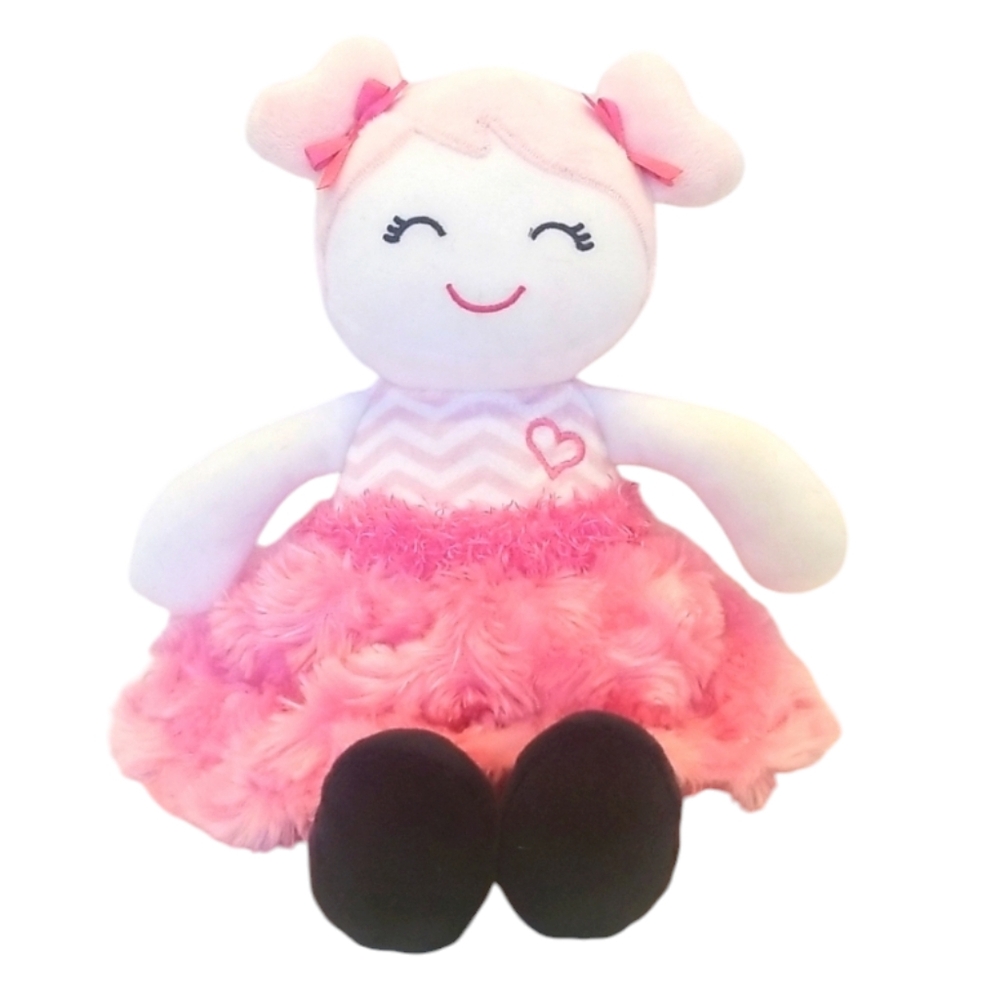 Baby Starters Plush Doll Pink Girl Toy Minky Skirt Lovey
